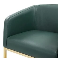 Silver Orchid Bonner Upholstered Stool - Green - Bar Height -Elegance Barware 8c07e14e b51b 46a6 adf0 acb592c83701