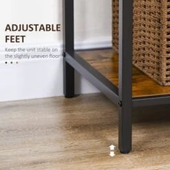 HOMCOM Industrial Wine Rack With 11-Bottles Holder, Free Standing Wine Shelf With Glass Holders, Dark Brown - Rustic Brown -Elegance Barware 8c8fa534 d112 44cf 9f8e 359e0d3eecb2