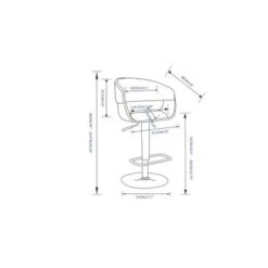WYNDENHALL Calinda Mid Century Modern Adjustable Swivel Bar Stool - White -Elegance Barware 8d694ed0 e76b 4dd6 a81e d6812ce1863a