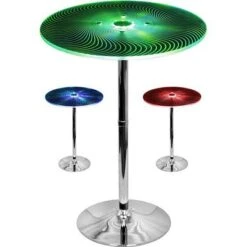Porch & Den Starbuck Metal/ Acrylic LED Light-Up Bar Table - Multi -Elegance Barware 8daf4659 fd26 4a30 9828 6ee2aaffaa79