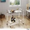 Mirren Modern Glass Bar Trolley By Christopher Knight Home - Clear -Elegance Barware 8def6d78 005b 42e9 8ee3 a718b6bfc2aa