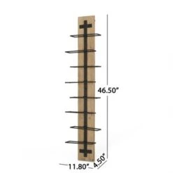 Toston Wood And Iron Wine Rack (8 Bottles) By Christopher Knight Home - Natural/Black -Elegance Barware 8ef33774 dab8 49dd 825b f0b12261ed57