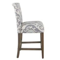 Homepop 24" Classic Parsons Counter Stool - Suri Blue Slate - Blue -Elegance Barware 8f21447c 1e6b 4a08 8439 aef98b3199ae