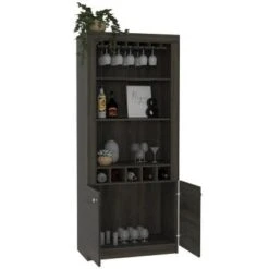 Boahaus Bangor Bar Cabinet (Espresso) - Brown - MDF -Elegance Barware 8fe3ee76 7c9a 40ae a64d c753cf8b118a