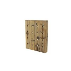 Brown Wood Rustic Farmhouse Wall Peg Wine Rack Collection - 21 X 4 X 25 -Elegance Barware 8feaad3e 1a6c 4d43 84cc 4b738eaabb7e