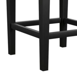 Hillsdale Furniture Cassidy Wood And Upholstered Counter Height Backless Stool - 26.25H X 16W X 16D - Black And Blue -Elegance Barware 90a54d8e f97d 4a08 be1d 27f31999e967