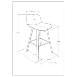 WYNDENHALL Cacey Mid Century Modern Bentwood Counter Height Stool (Set Of 2) - 20.7'' X 21.1'' X 36.6 - Denim Grey -Elegance Barware 913d4677 0980 4bef b98f b521de1d7bc7
