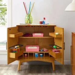 Landon Bar Cabinet In Acorn - 31.75"W X 19"d X 36"H - 31.75"W X 19"d X 36"H - MDF/Wood - Acorn -Elegance Barware 91deaa48 eeec 43f1 bca3 49313609d2cb