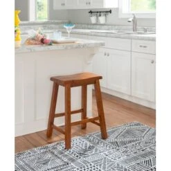 Ernlee Saddle Counter Stool Honey Brown -Elegance Barware 932ef796 02e3 47ad bbdf ee082f8bfbc1