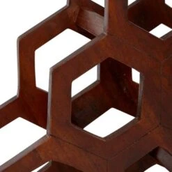 Brown Wood Contemporary Wine Rack 17 X 18 X 8 - 18 X 8 X 17 - Brown -Elegance Barware 9352ada0 f387 4b51 bbb2 40a9549b3ae8