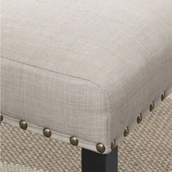 Biony Espresso Wood Counter Height Dining Set With Fabric Nailhead Stools - Brown -Elegance Barware 93b2c589 053a 4131 98d1 434983981488