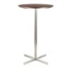 Silver Orchid La Plante Contemporary Round Bar Table - N/A - Walnut Wood