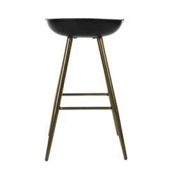 Homy Casa 27.6'' Silver Orchid Melies Fixed Counter & Bar Stool (Set Of 2) - Black/Bronze -Elegance Barware 9728a467 1d4e 4799 b8f8 a9114e733cd7