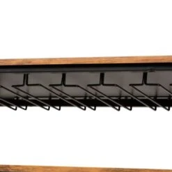 Baxton Studio Dania Antique Vintage Industrial Metal And Wood Mobile Wine Bar Cart - Iron - Black -Elegance Barware 9769c25f 0fcb 4f7e b733 60c60aacf43a