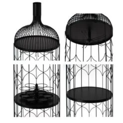 Vintiquewise Creative Bottle Shaped Black Wine Holder Rack Holder For Dining Room, Office, And Entryway - Black -Elegance Barware 98cde32b 9721 45b8 8ba9 6a7dd7250ddc