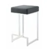 Silver Orchid Dennes Metal Counter Height Stool, Black - Counter Height - Single - Chrome & Black -Elegance Barware 98d29723 488e 4511 8c49 ce0c1c33329e