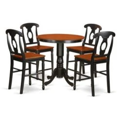 Mahogany And Oak Rubberwood Five-piece Counter-height Dining Room Set - Buttermilk & Cherry -Elegance Barware 9901f3c1 1133 4aa0 ba3c c9bfcbbfad42
