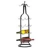 Black Metal Industrial Wine Holder Rack 35 X 11 X 11 - 11 X 11 X 35 - 11 X 11 X 35 - Black