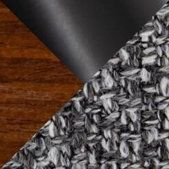 Carson Carrington Vallberga 30" Fixed-Height Bar Stool With Walnut Wood Base (Set Of 2) - Grey Noise Fabric/Round Black Footrest -Elegance Barware 9a18a3fe 7246 472c 99af 44b27aeaa869