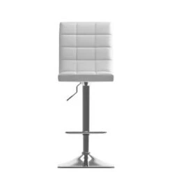 Xavier Adjustable Barstools With Swivel Seat (Set Of 2) - White -Elegance Barware 9ac6ff1c 9982 43b2 8270 31e481c2af68