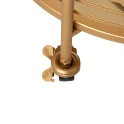 Glitzhome Metallic Gold 2-Tier Serving Bar Cart With Mirrored Glass - 30.7"H-Oval -Elegance Barware 9b067fc3 dff9 4fb5 96e7 b157b70fb0f7