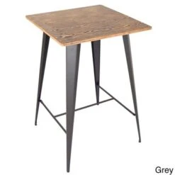 Carbon Loft Samira Industrial-Farmhouse Bar Table - N/A - Grey/Brown