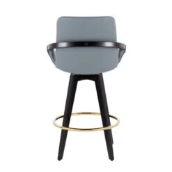 Carson Carrington Pugo Fixed-Height Counter Stool With Black Wood Base (Set Of 2) - Cream + Gold Footrest -Elegance Barware 9b817d74 3101 42f1 9937 f552af60d953