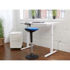 Rye Studio Fabric Seat Ergonomic Swivel Standing Stool - Teal -Elegance Barware 9ce72bd7 4c59 4633 a49d 9f2c5b05a3ec