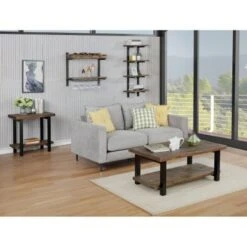 Carbon Loft Lawrence Wall Shelving With Wine Storage - Brown -Elegance Barware 9dbb3ad1 bcda 41a6 b4d0 9c3c02fe6d12