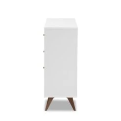 Mid-Century Wine Cabinet By Baxton Studio - White -Elegance Barware 9dd16f29 4c7c 42d8 b34b c97a4c2583a3