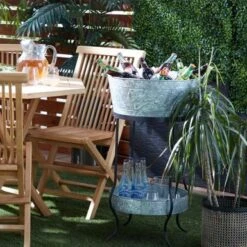 Grey Metal Contemporary Wine Holder 34 X 19 X 19 - 19 X 19 X 34Round - 19 X 19 X 34Round - Multi