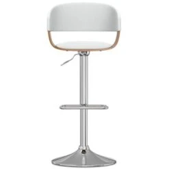 WYNDENHALL Calinda Mid Century Modern Adjustable Swivel Bar Stool - White -Elegance Barware a1137bd1 11af 4531 b22d f22763cf989f