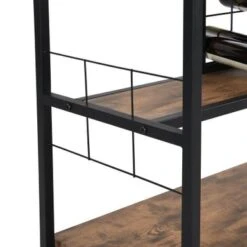 Industrial Bar Cart Kitchen Bar Cart For Home With Wheels 3 -Tier Storage Shelves - Metal -Elegance Barware a16b45ff adfc 4e39 9960 3b1e9c0fa15d