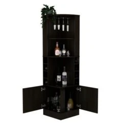 Copper Grove Tumanyan Corner Bar Cabinet - N/A - Light Oak -Elegance Barware a2981124 1a7f 453c 9570 55fe911ca2a2