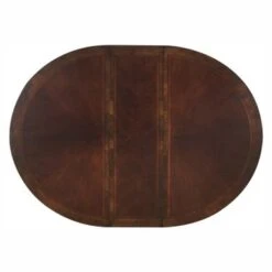 Beautiful Cherry Finish With Gold Tipping Dining Round//Oval Table - Brown -Elegance Barware a32ffa24 f0b0 46ef 8c0f 3bd34e60166f