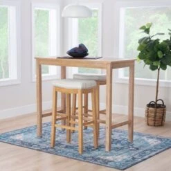 Ansley Bar Height Pub Table Distressed Brown -Elegance Barware a3fab9fd 7ae6 4cea b6e7 24cce23d90cf