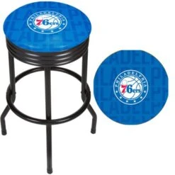 NBA Black Ribbed Bar Stool - City - Pheonix Suns -Elegance Barware a4cbd9b5 9253 46af 808b fbef6f9603ed