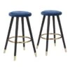 Silver Orchid Cavalier Counter Stool - Set Of 2 - Blue -Elegance Barware a58913df d2ad 4b20 89c9 b5831515e029