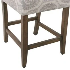 Homepop 24" Parsons Counter Stool - Gray Medallion - Grey -Elegance Barware a68a9cf0 cfca 48a3 bfa3 018ed92d39f8
