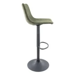 LeisureMod Tilbury Modern Adjustable Bar Stool With 360-Degree Swivel - 32.2 - Olive Green -Elegance Barware a68eb428 0423 491b 9407 ceaaf68ecd11