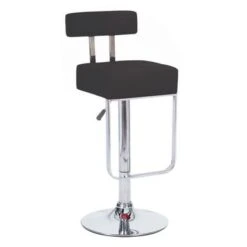 Blok Contemporary Adjustable Barstool - Black