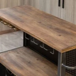 FirsTime & Co. Chandler Farmhouse Kitchen Cart - Silver -Elegance Barware a6f71978 2f89 4ea6 9248 fc18db531892