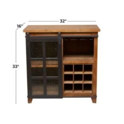 Brown Fir Industrial Standing Wine Rack - 32 X 16 X 33 - 32 X 16 X 33 - Orange -Elegance Barware ab61da39 d607 4fb2 86d4 7620d938d15c