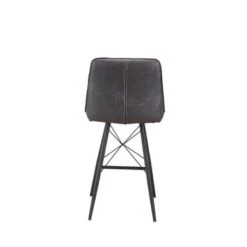 Aurelle Home Mid Century Modern Soft Eco-leather Grey Bar Stool - Abraham -Elegance Barware ac4a7eb7 6dcb 46b6 9fe6 18dc746ddf0f