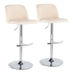 Strick & Bolton Oscar Adjustable Bar Stool With Rounded T Footrest (Set Of 2) - Black Faux Leather/Black -Elegance Barware adcc562e 0e63 4fe7 a40b 3c307538e2bb