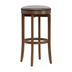 Hillsdale Furniture Brendan Wood Backless Swivel Stool, Brown Cherry - Brown Cherry - Bar Height
