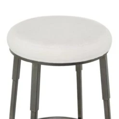 Grey Metal Industrial Counter Stool - 16 X 16 X 30 - Single - Grey - Short - 16-22 In. -Elegance Barware afae6411 e51d 4401 9013 c7a04e6257a9
