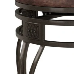 Hillsdale Furniture Montello Metal Bar Height Swivel Stool, Old Steel - 48.5"H X 20"W X 18"D - Bar Height -Elegance Barware b187aa73 c089 412e b207 08e5bdec8433