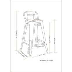 WYNDENHALL Josephine Industrial Metal Stool (Set Of 4) - Teal Blue - Counter Height - 23-28 In. -Elegance Barware b2f55045 6cae 4513 af63 24e6728e71aa