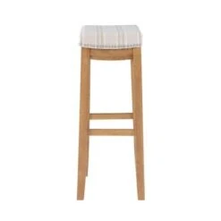 Ansley Backless Upholstered Barstool Linen Stripe -Elegance Barware b34a94bf 31f9 4b56 b569 75abf1de5666